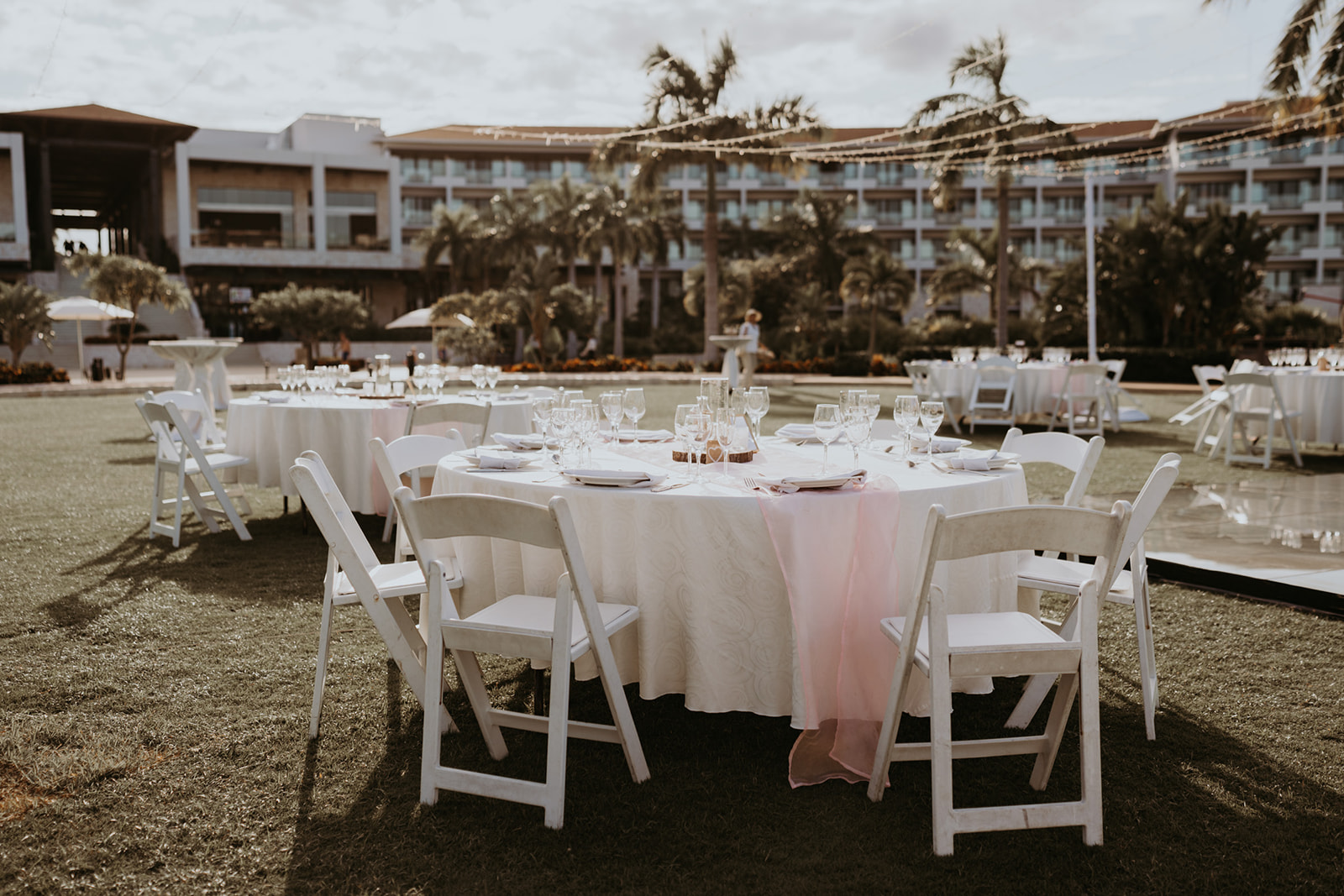 Mexico Destination Wedding table at luxury high end all inclusive villa